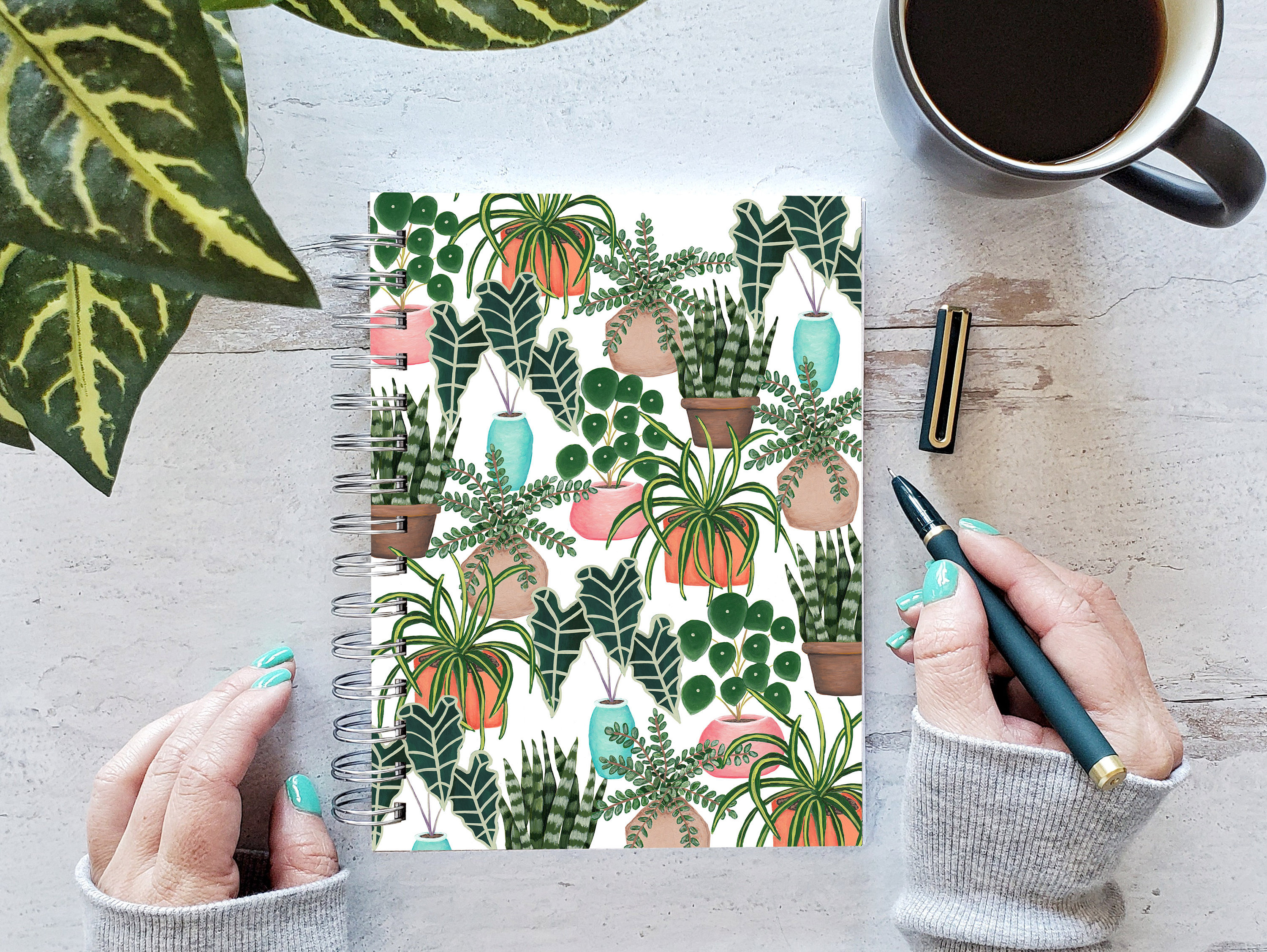 Spiral Bound Plant-Inspired Writing Journal
