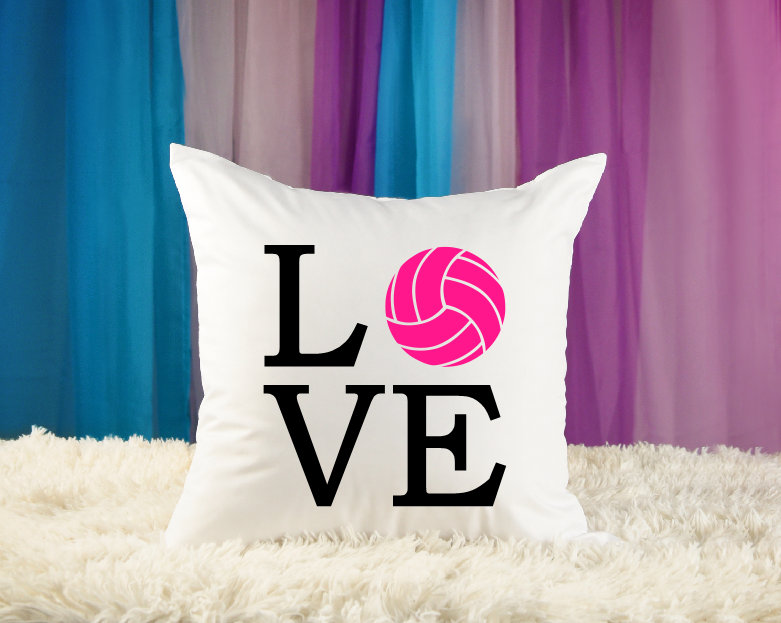 Volleyball Love Throw Pillow 