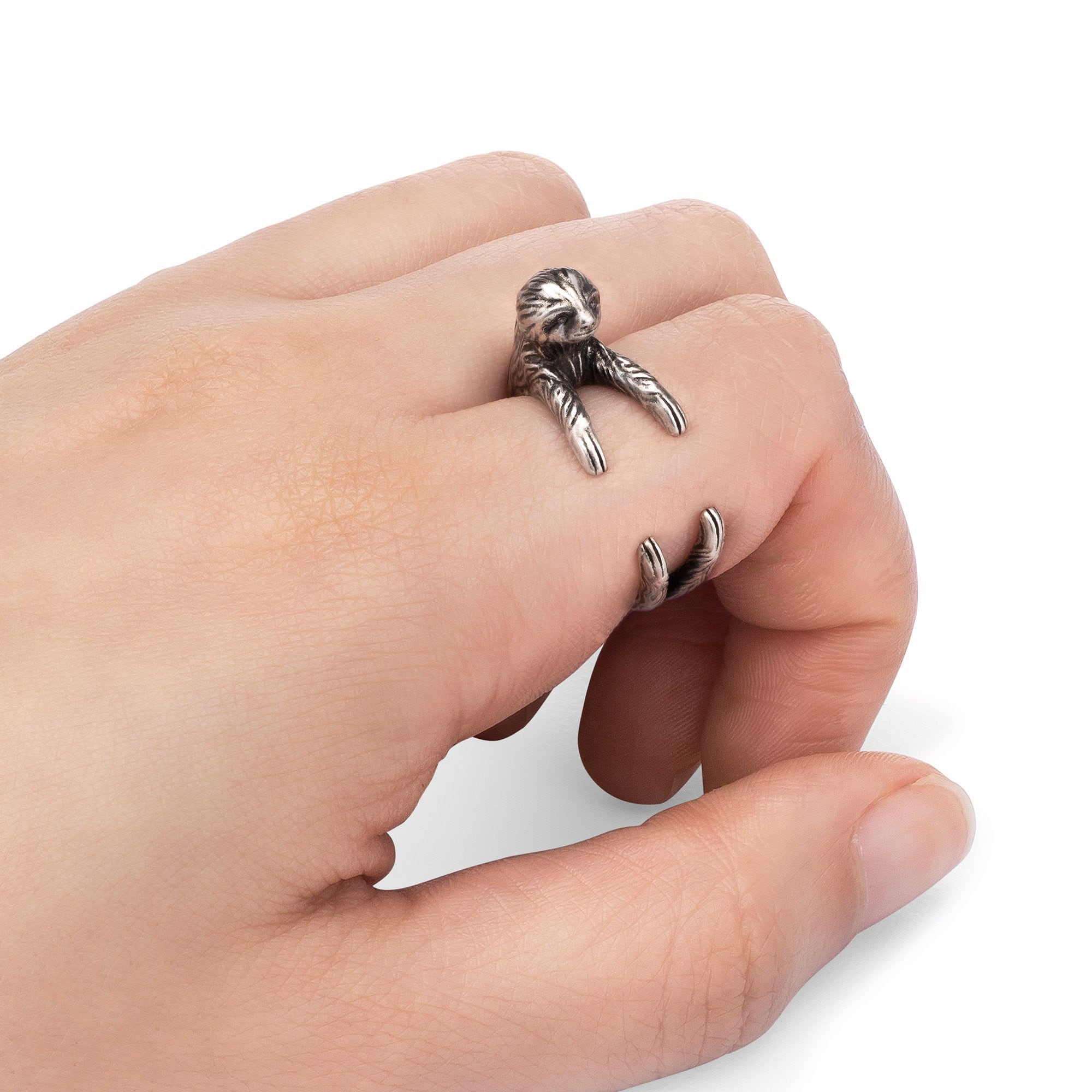 Adjustable Cute Sloth Ring Jewelry