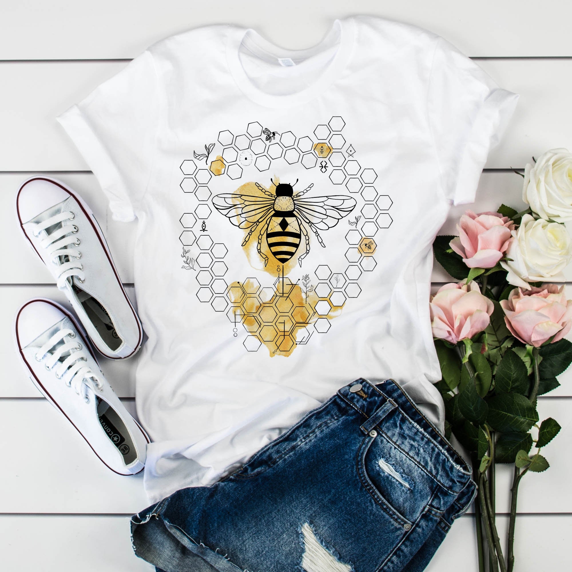 Stylishly Trendy Bumblebee-Design Shirt