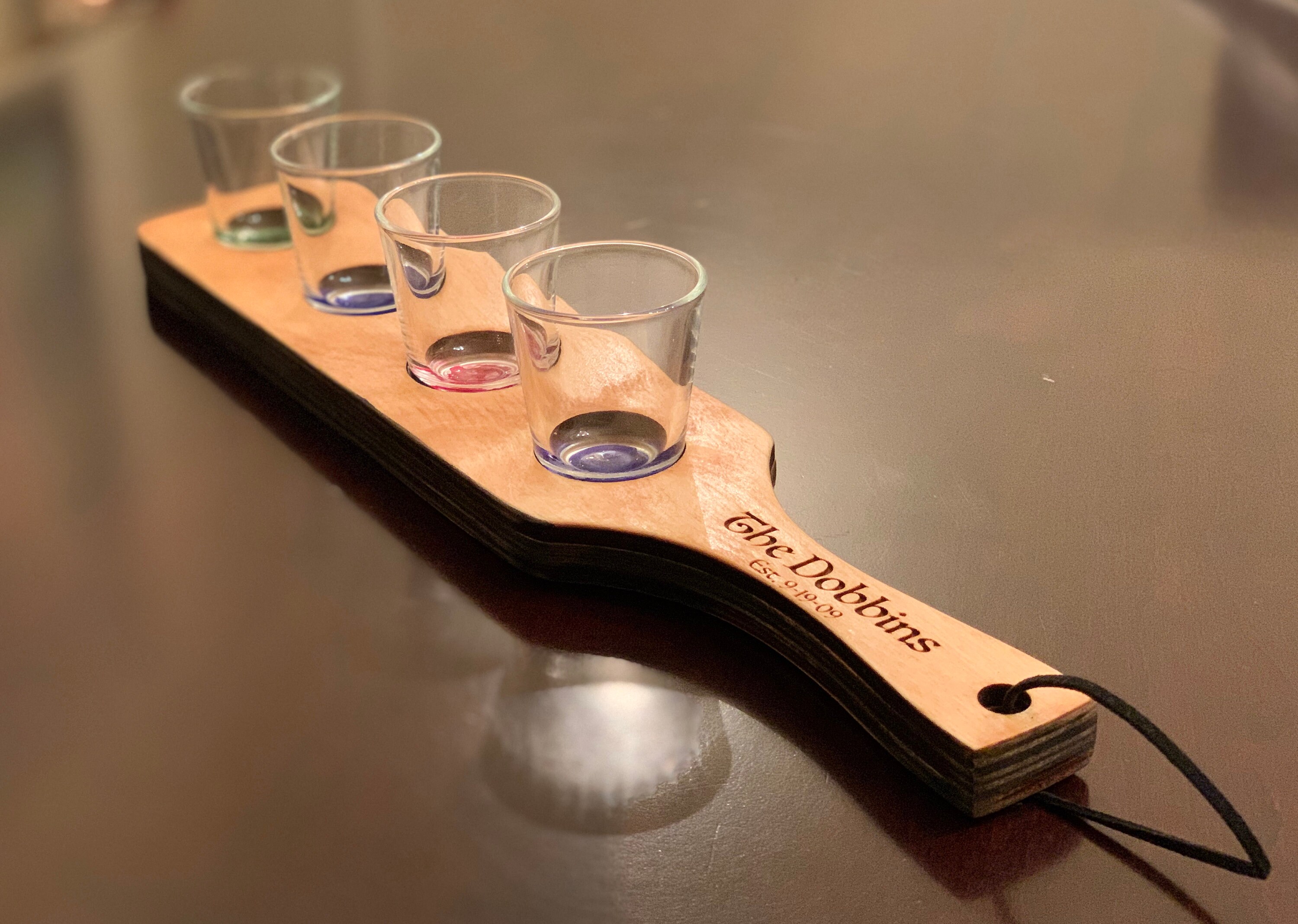 Custom Handmade Tequila Serving Paddle