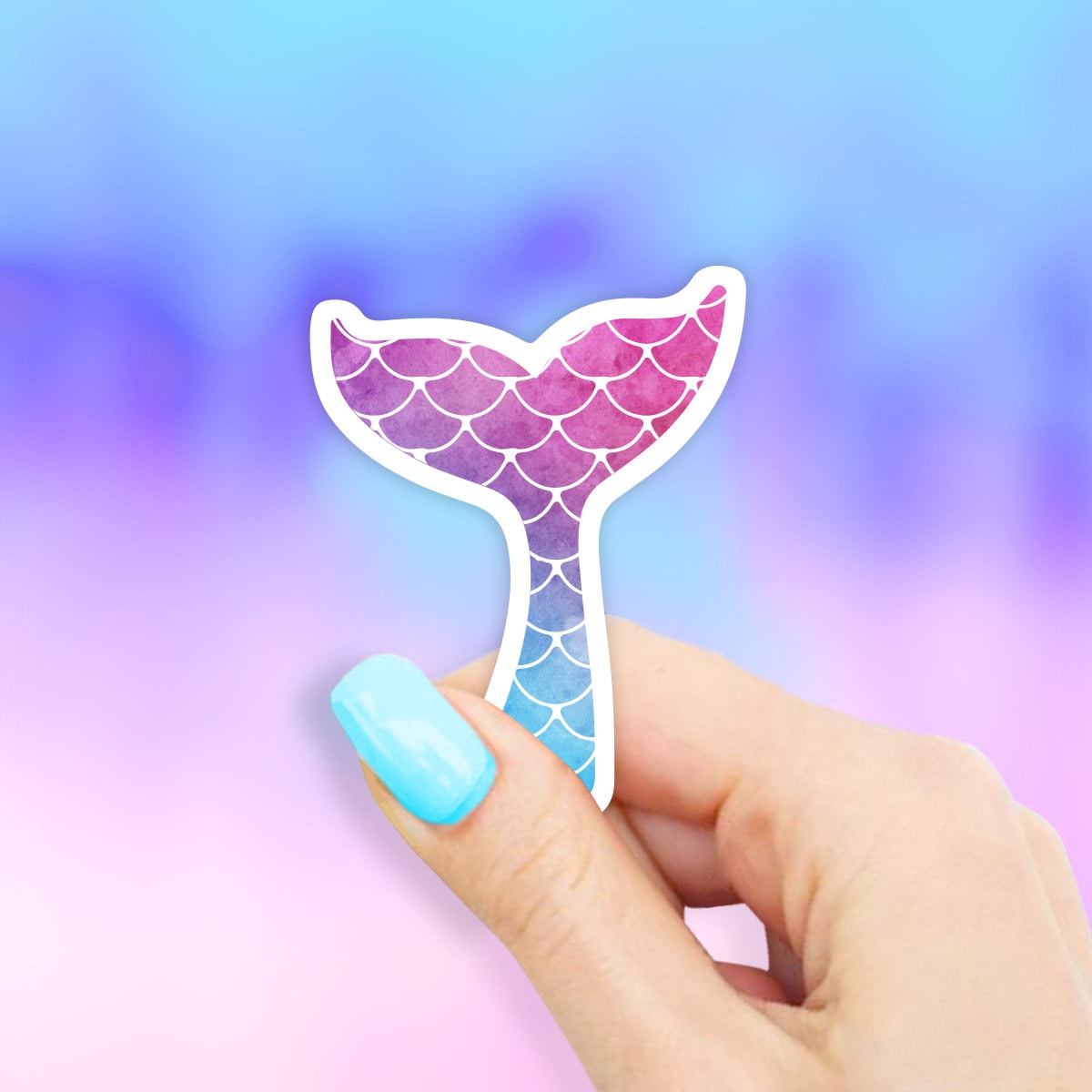 Colorful Mermaid Tail Sticker Decal