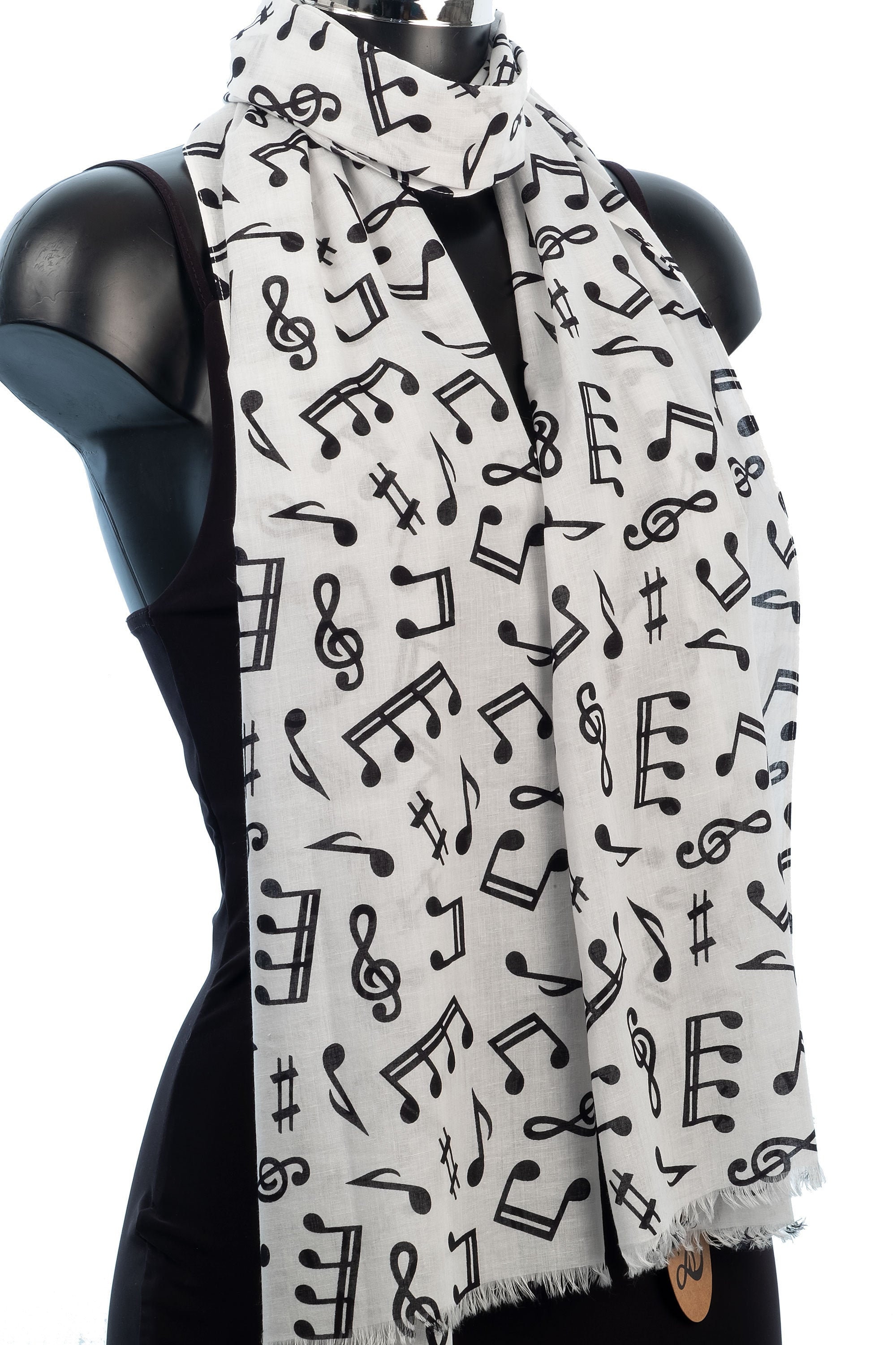 Fashionable Scarf with Musical Theme