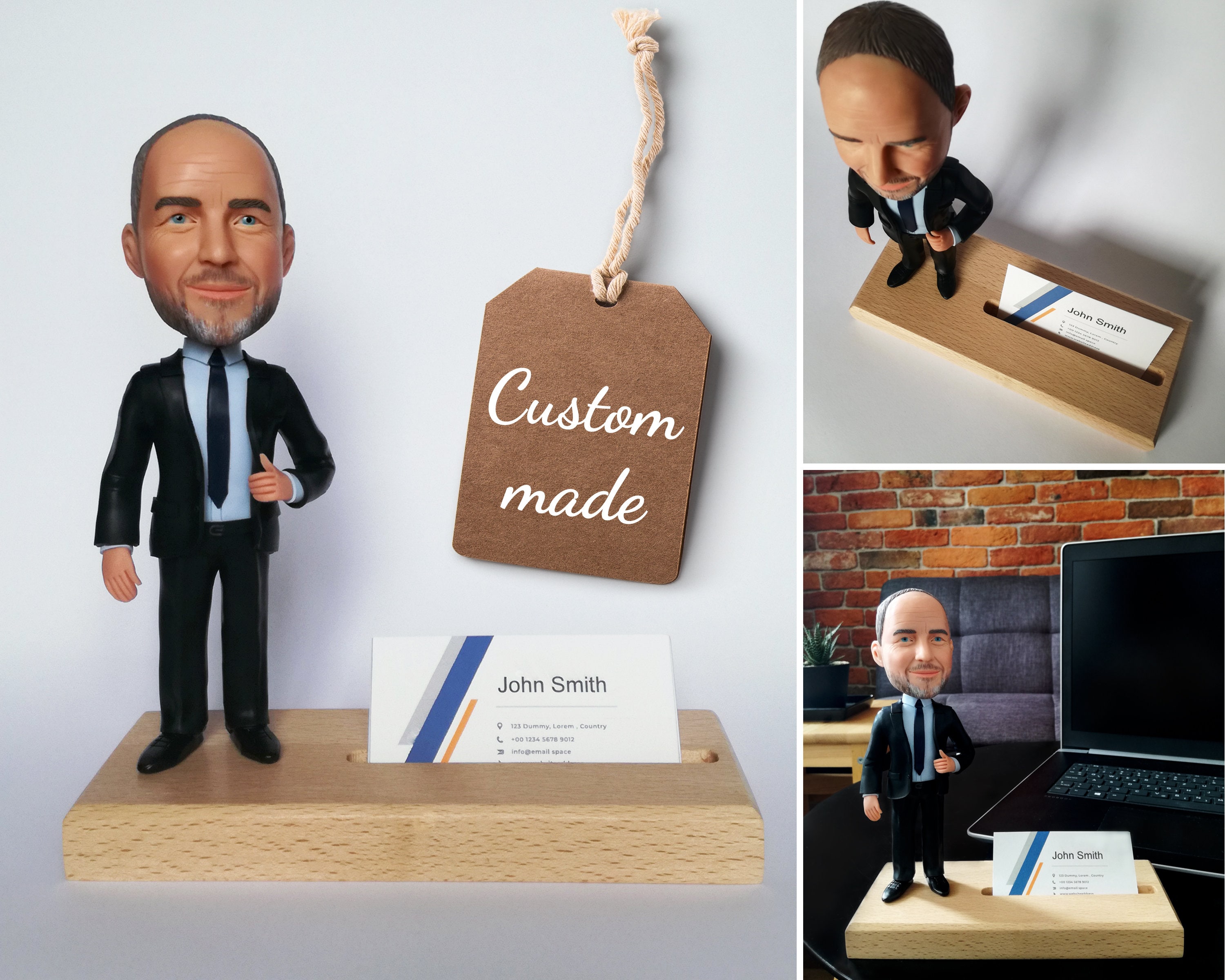 Personalized Bobblehead Card Holder 