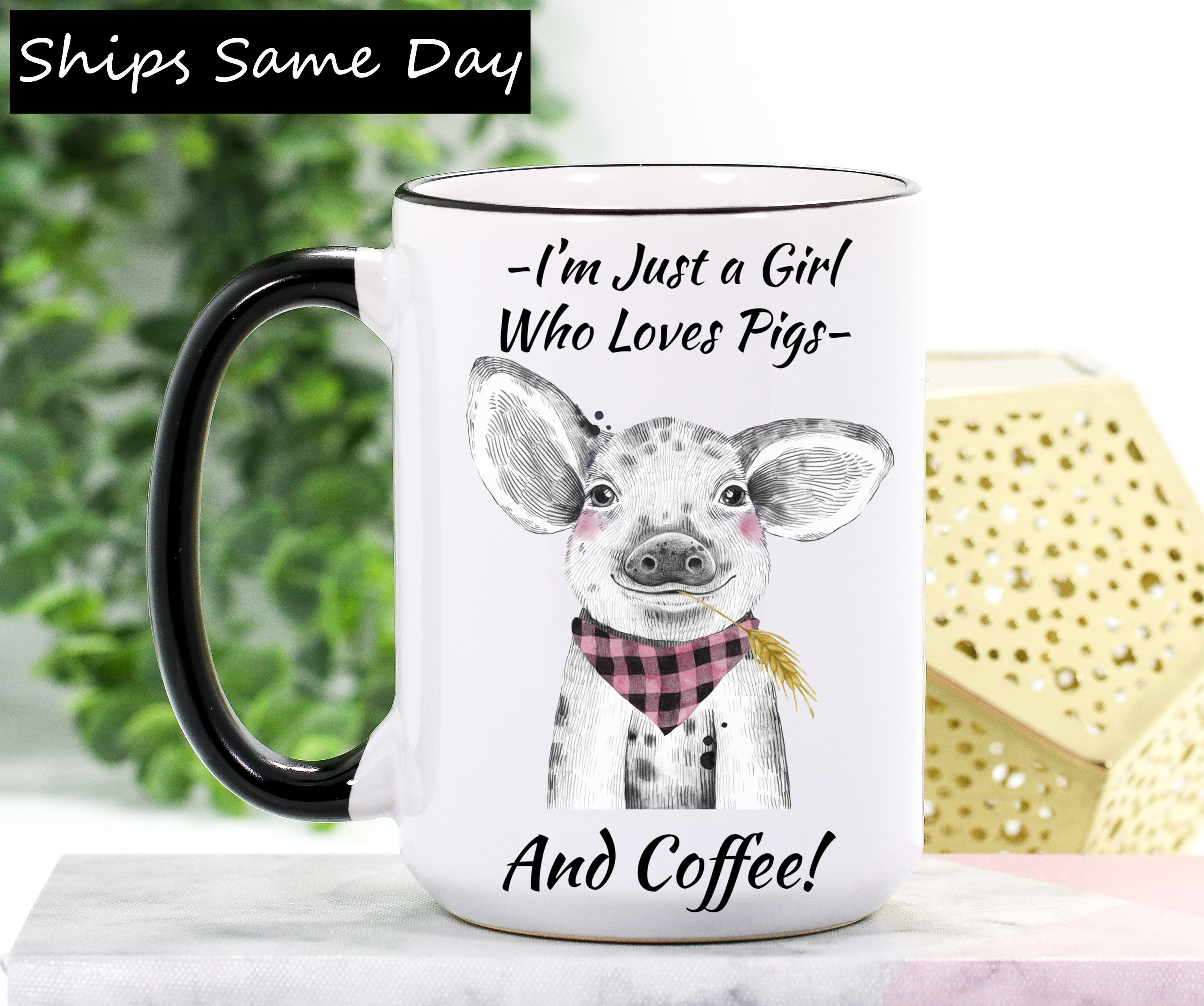 Funny and Cute Pig Coffee Mug