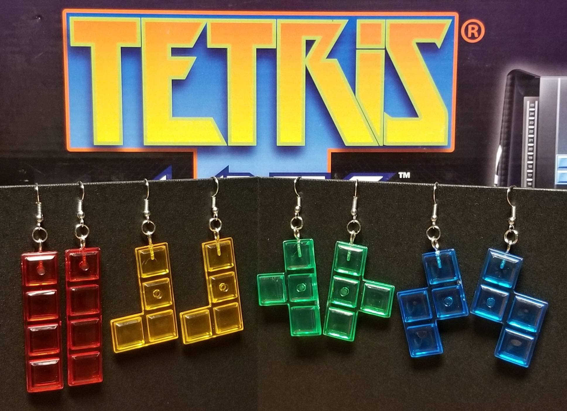 Upcycled Tetris Earrings 