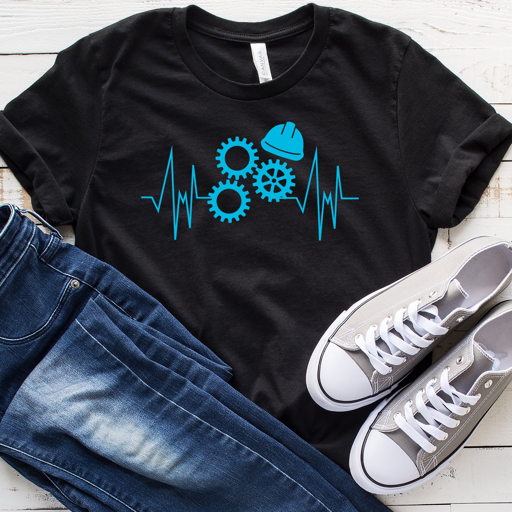 Trendy Mechanical Engineer Heartbeat Shirt