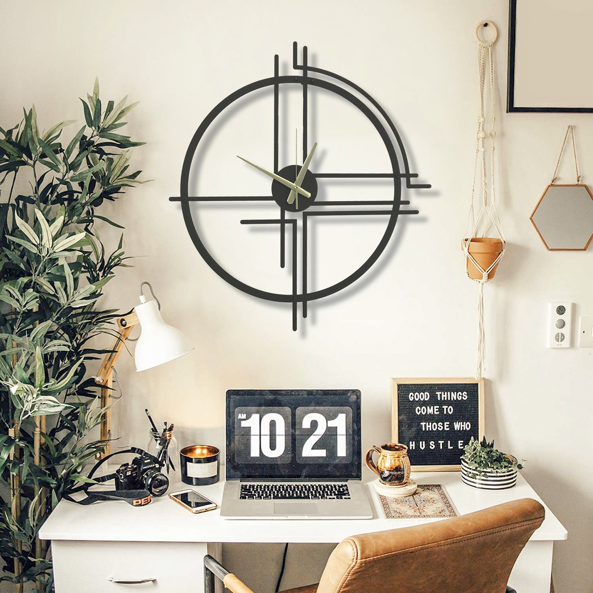 Large Minimalist Design Wall Clock