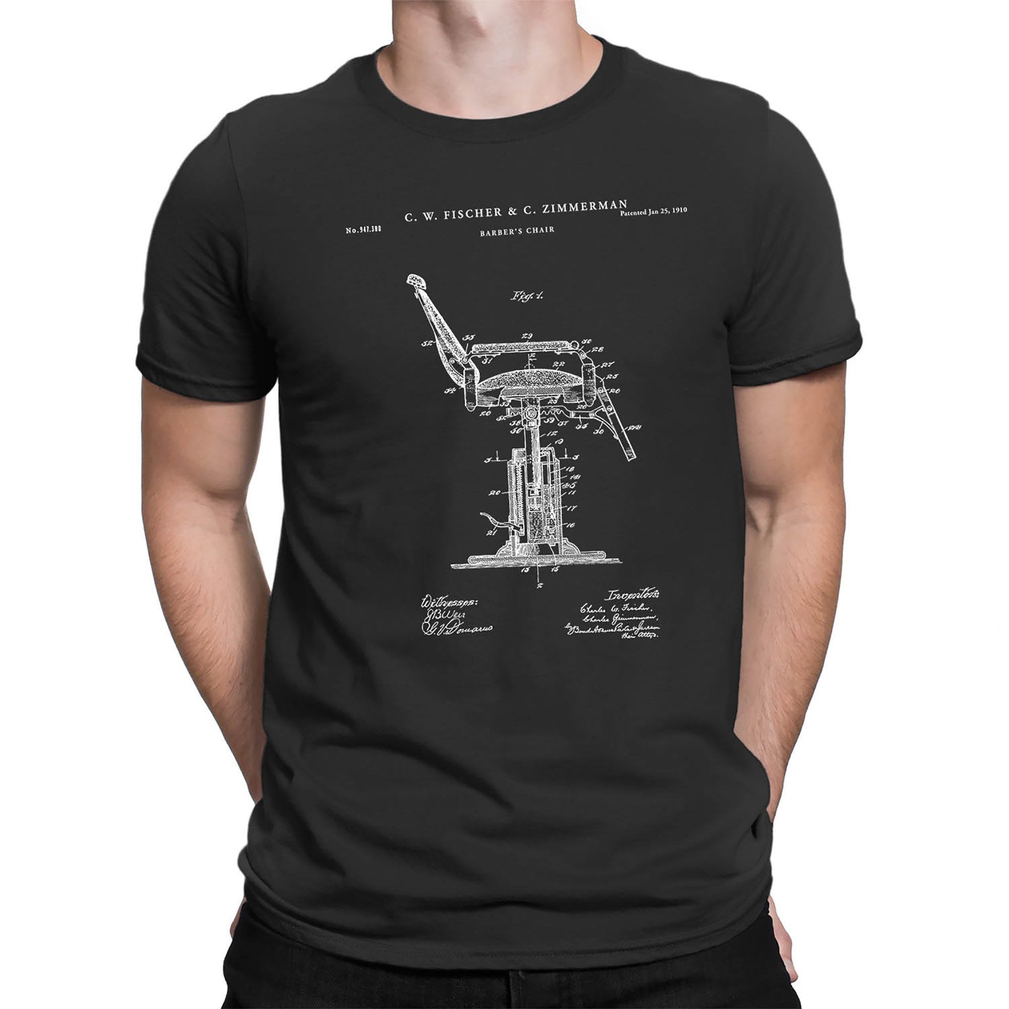 Vintage Barber’s Chair Printed T-Shirt