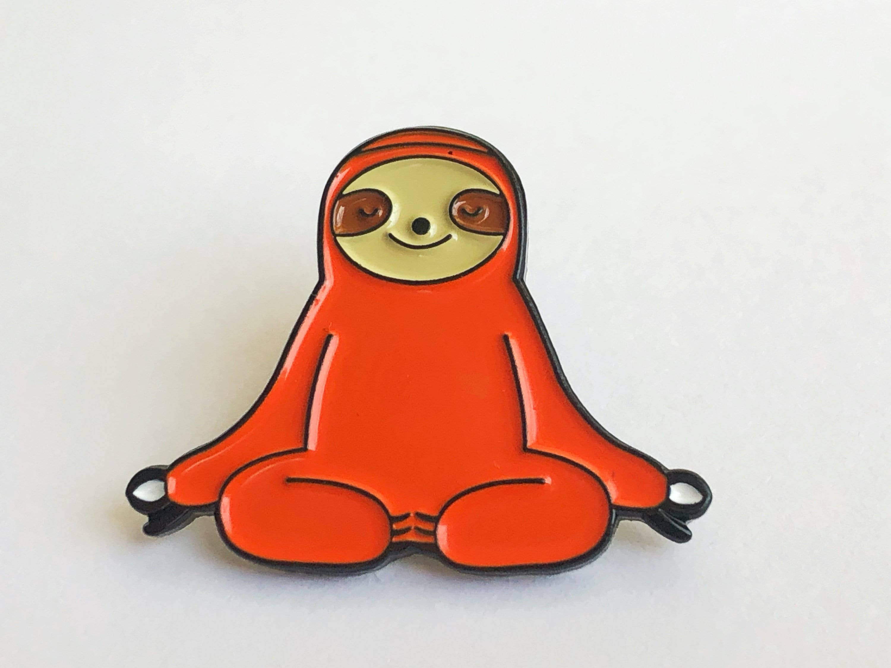The Meditating Yoga Sloth Pin