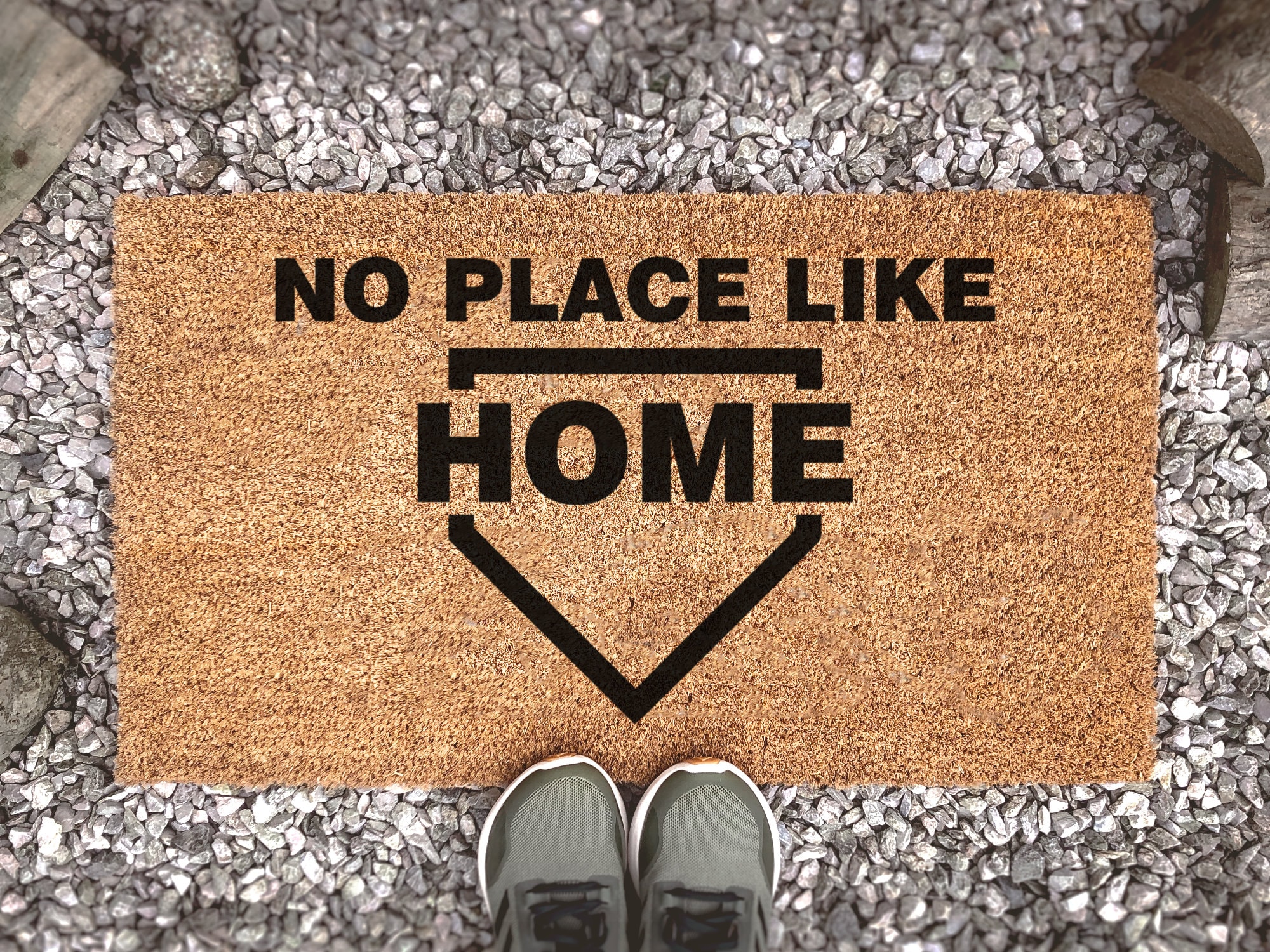 Baseball-Themed Welcome Mat Perfect for Hardcore Fans
