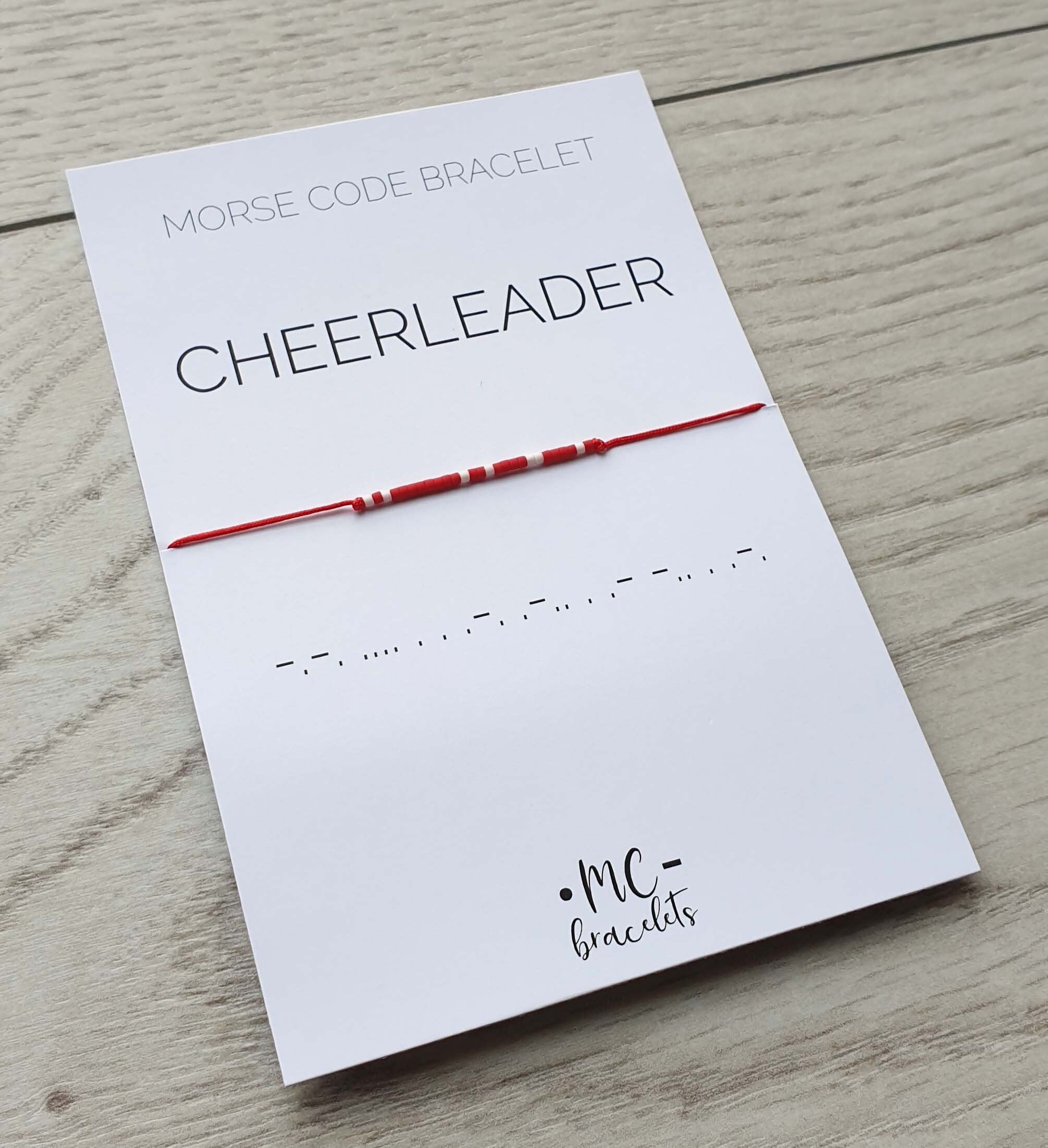 Cheerleader’s Morse Code Bracelet 
