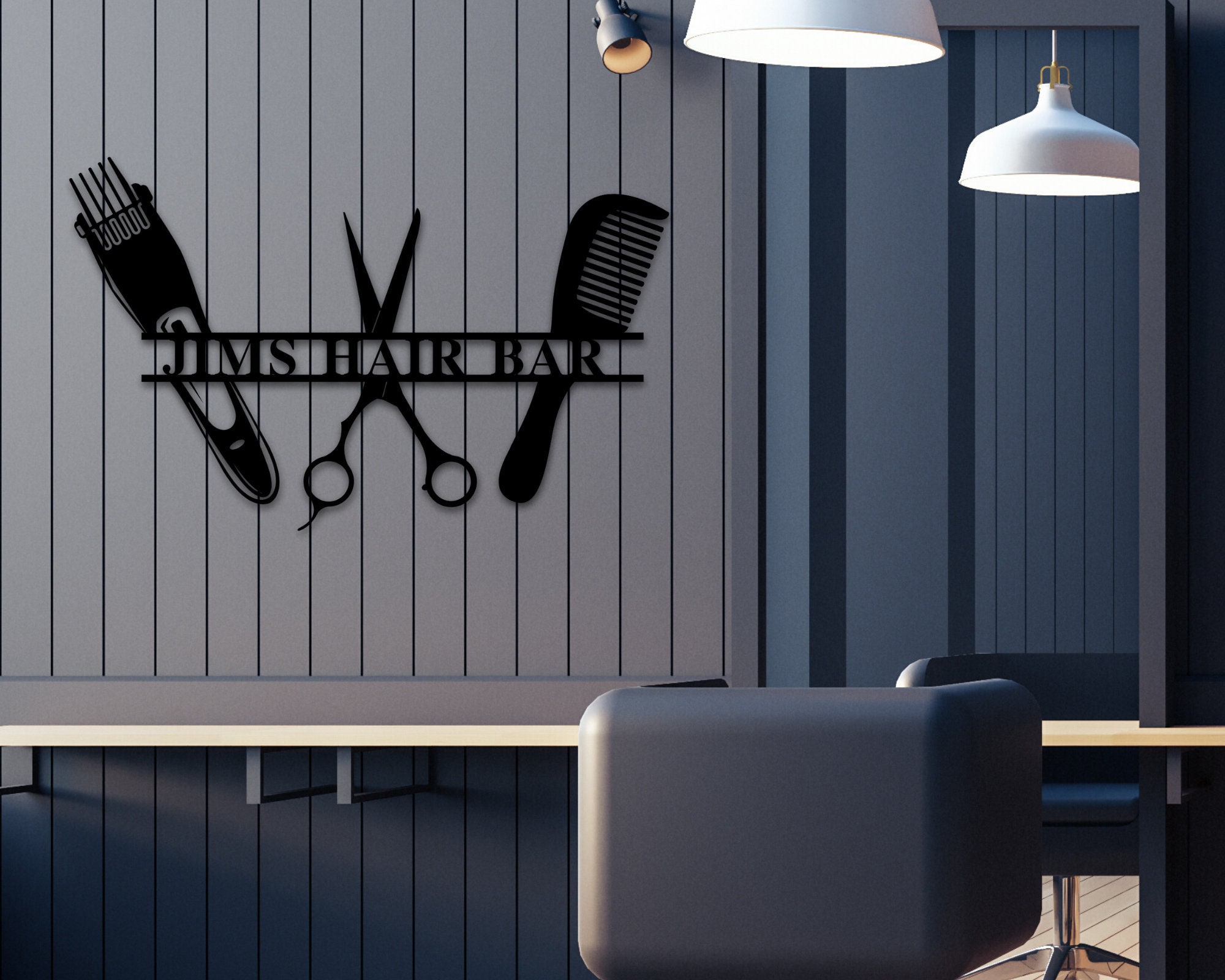 Personalized Barber Shop Metal Sign