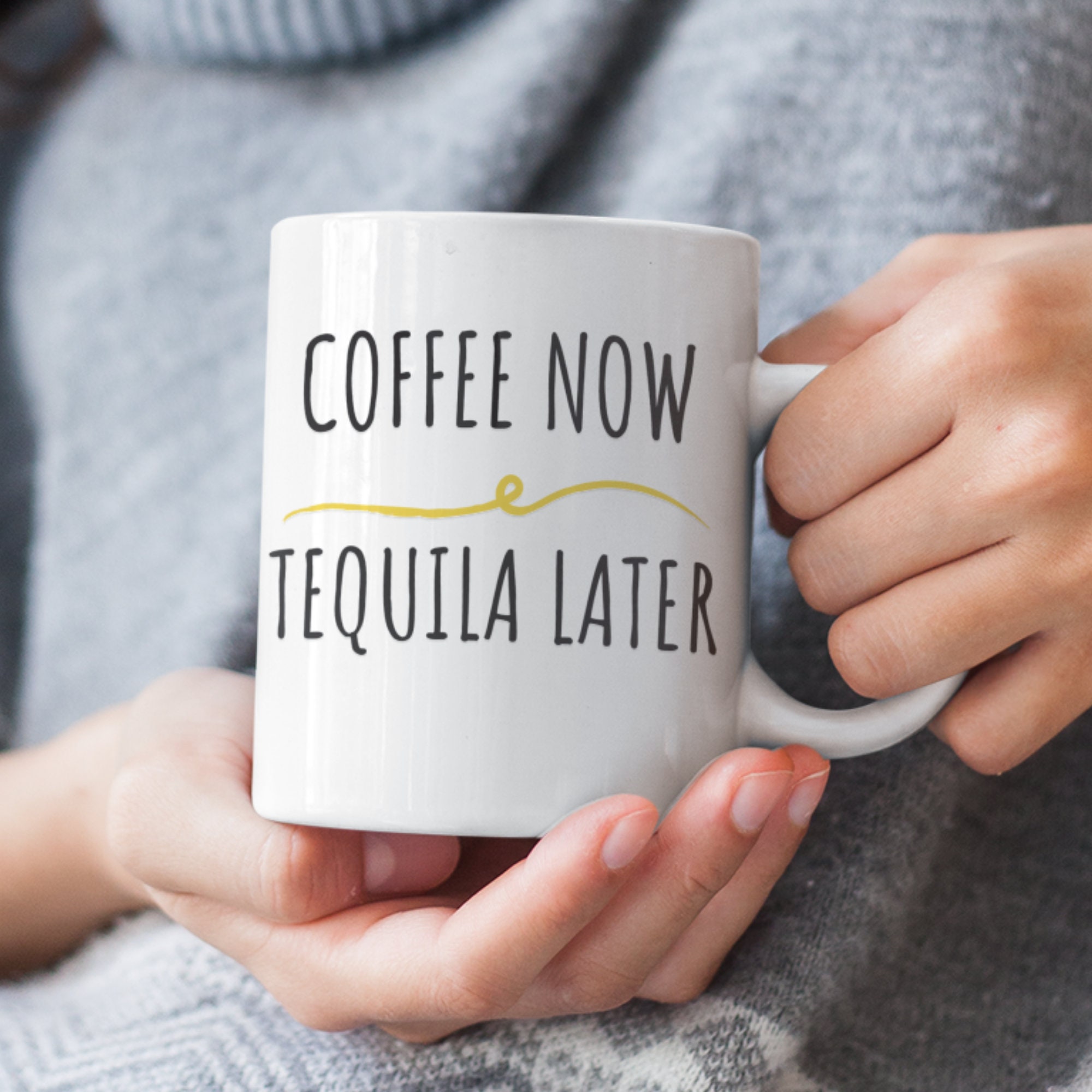 Cheeky “Coffee Now, Tequila Later” Mug 