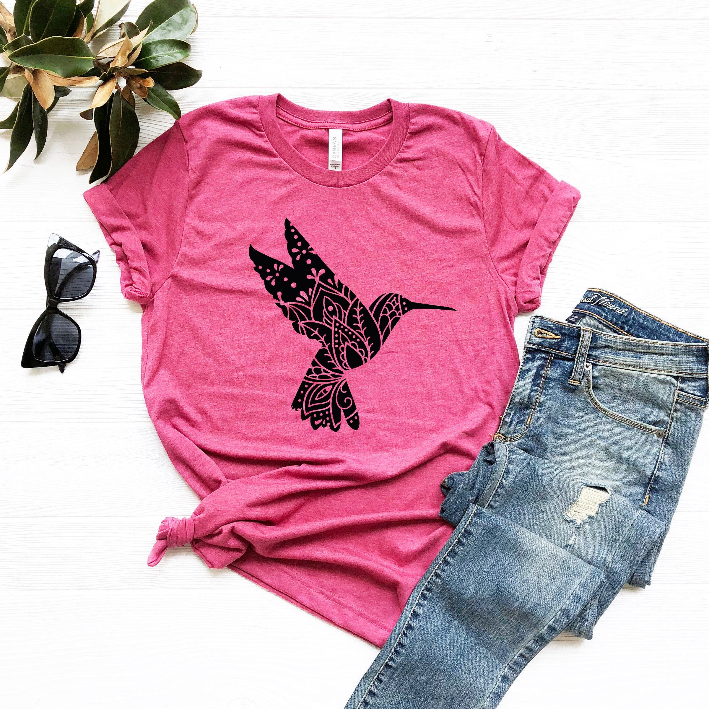 Trendy Mandala Hummingbird Shirt