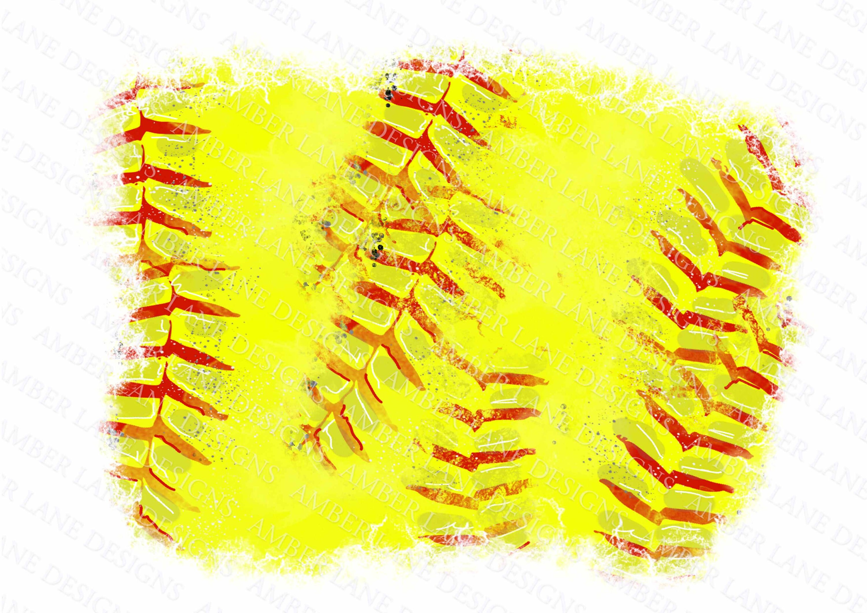 Softball Splash Frame Background Digital File