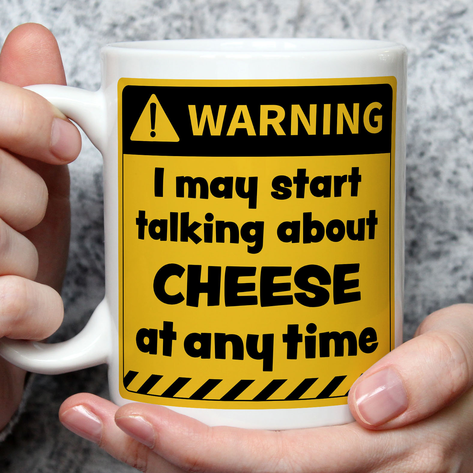 Cheese Conversation Starter Joke Mug