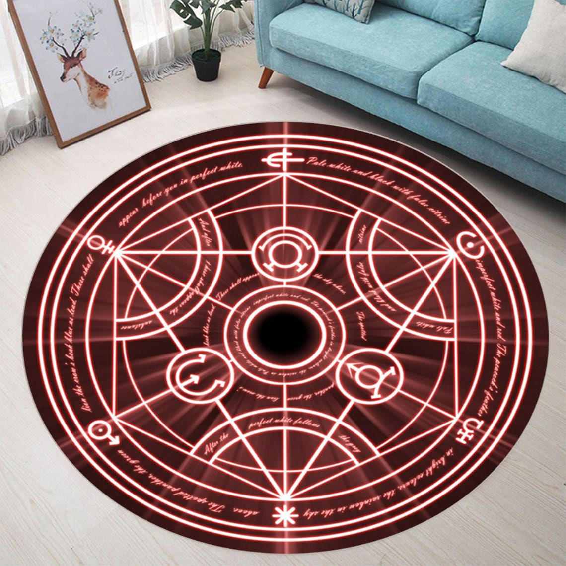 Transmutation Circle Animé Floor Rug