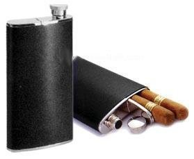 Cigar and Hip Flask Combo 