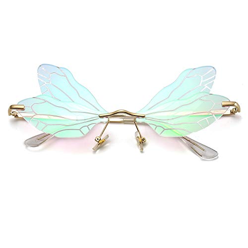 Playful Rimless Dragonfly Sunglasses 