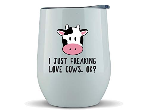 Durable Insulated Cow-Design Travel Tumbler