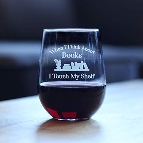 Funny Wine Glass for Lovers of Reading 
