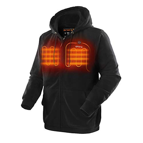 Heated Hoodie Shirt with Battery Pack