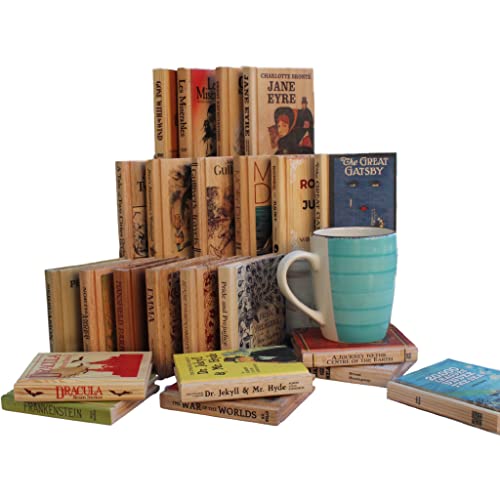 Classic Book Wooden Coasters 