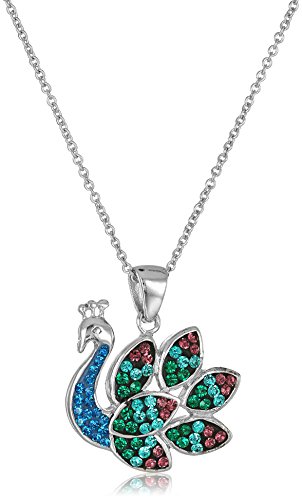 Charming Silver-Plated Peacock Pendant Necklace