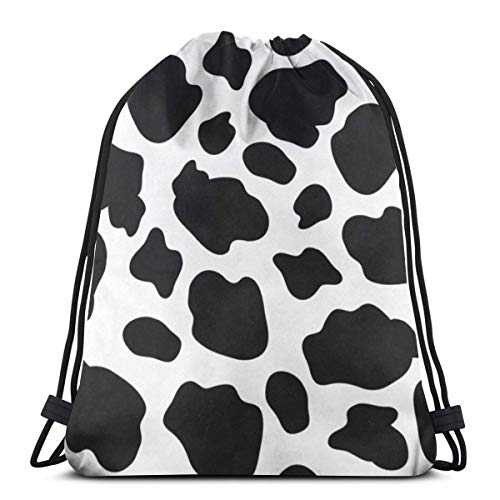 Handy Cow Print Drawstring Backpack