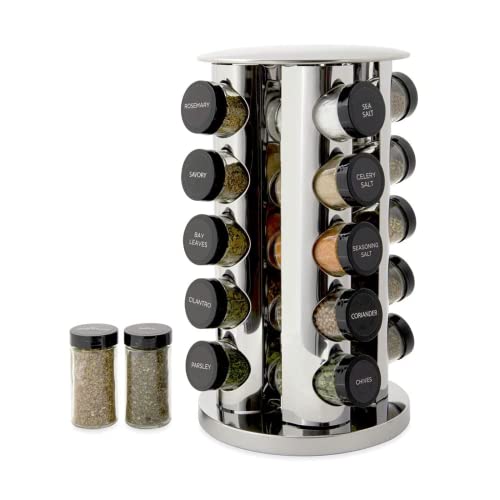 Revolving 20-Jar Countertop Rack Tower