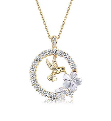 Exquisite Gold-Plated Hummingbird Necklace 