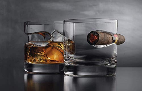 Indented Whiskey Cigar Glass