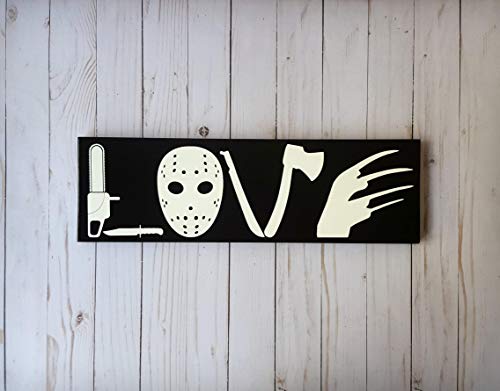 Wooden Horror Movie Fan Sign
