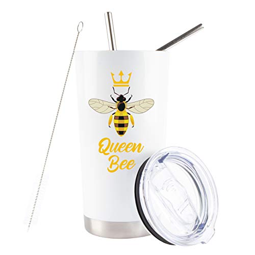 Elegant Queen Bee-Themed Travel Mug