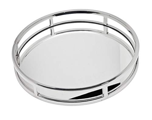 Round Mirrored Food Serving Tray