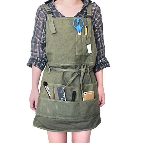 Canvas Multi-Pocketed Smock Apron