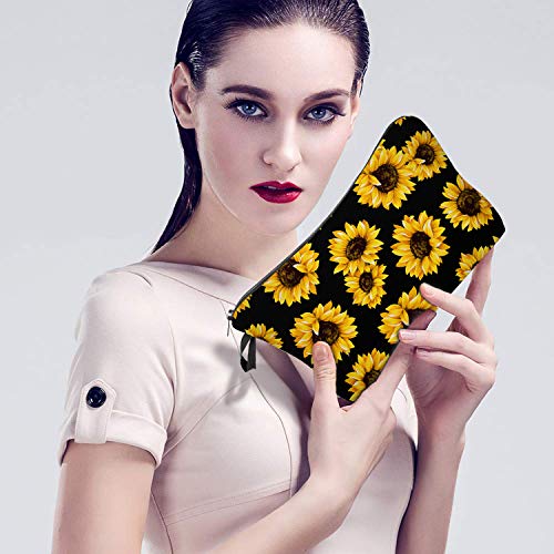 Sunflower Themed Makeup Bag