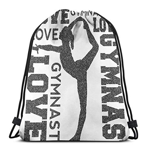 Gymnastics Print Drawstring Bag 