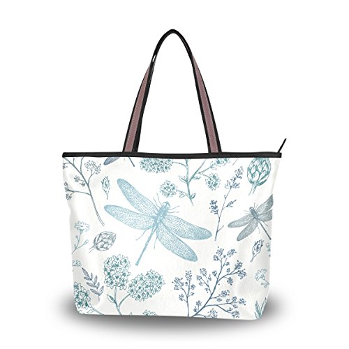Large Dragonfly Tote Bag in Lovely Colors 