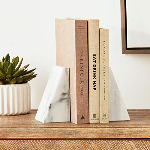 Polished Chic Marble Bookends