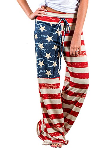 Distressed American Flag Casual Bottoms