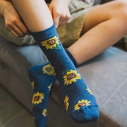 Cute Sunflower Print Socks