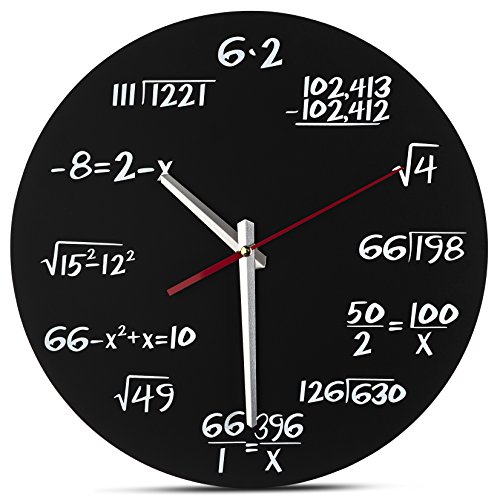 Fun Mathematics Equation Wall Clock 