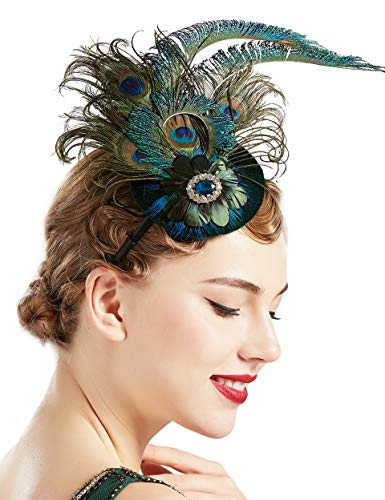 Stunning Peacock Feather Fascinator Accessory 