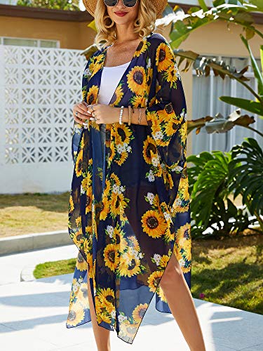 Sheer Sunflower Kimono