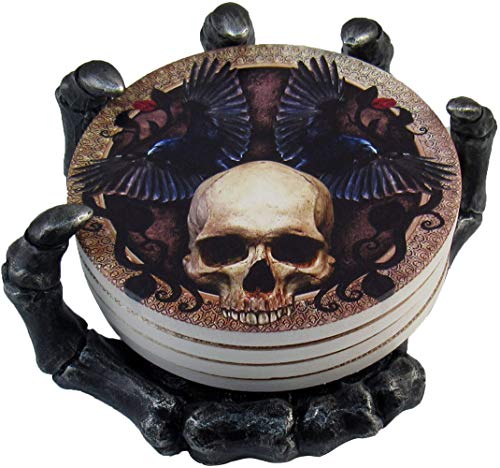 Artsy Gothic Skull Coasters