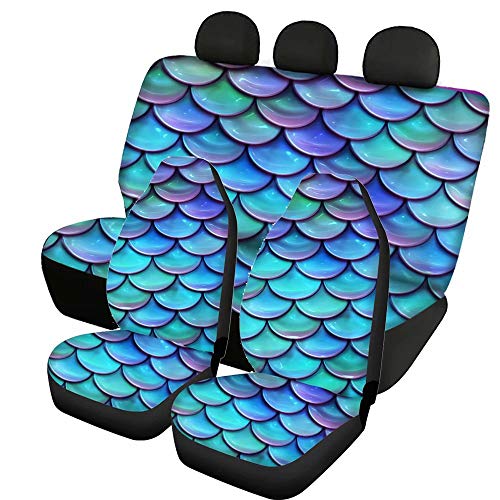 Gorgeous Mermaid Scale Car Seat Protectors