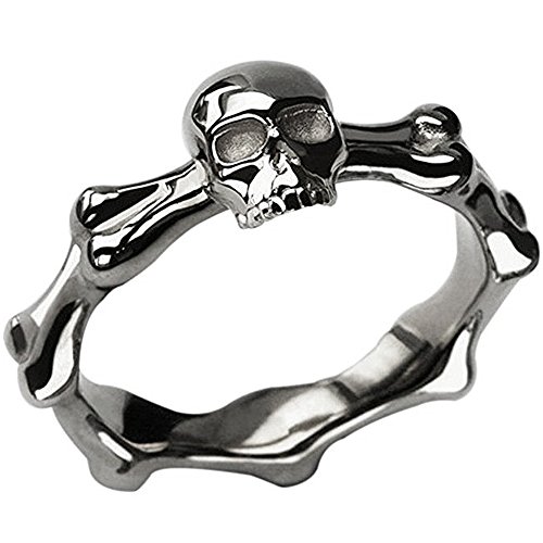 Shiny Stainless Steel Skull Ring