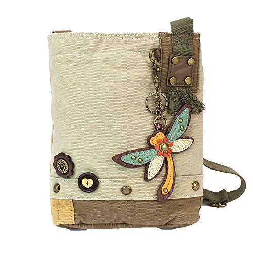 Sand-Colored Dragonfly Crossbody Bag 